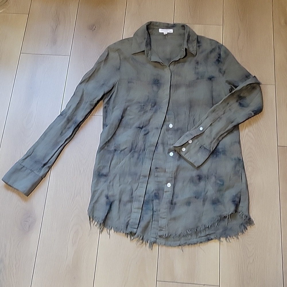 EQUIPMENT FEMME TIE-DYE BUTTON-DOWN SHIRT Size XS